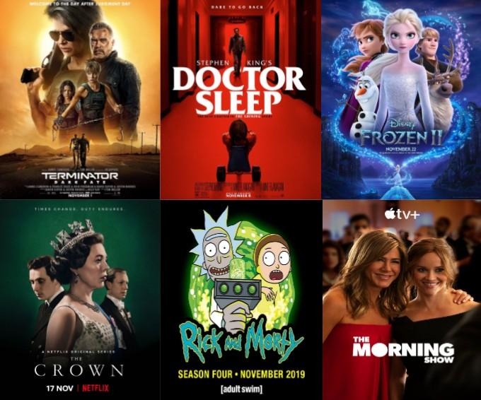 Film and television titles premiering in November 2019.