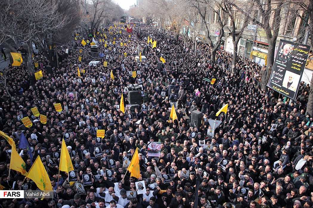 Protests in Iran over the death of Qassim Suleimani. Image provided by wikimedia.commons