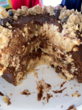 Delectably Rich Cookie Dough Cake