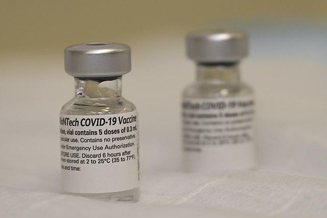 Vials of the Pfizer/BioNTech Vaccine at Walter Reed Medical Center