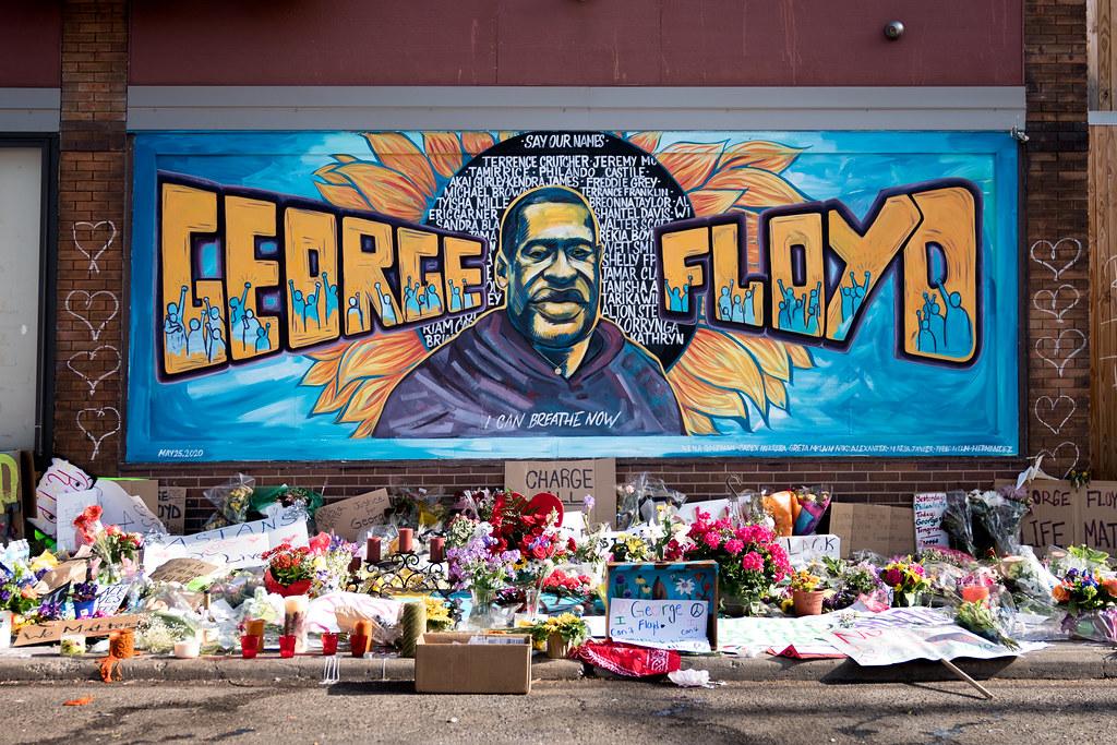 George Floyd mural in Minneapolis, photo by Lorie Shaull