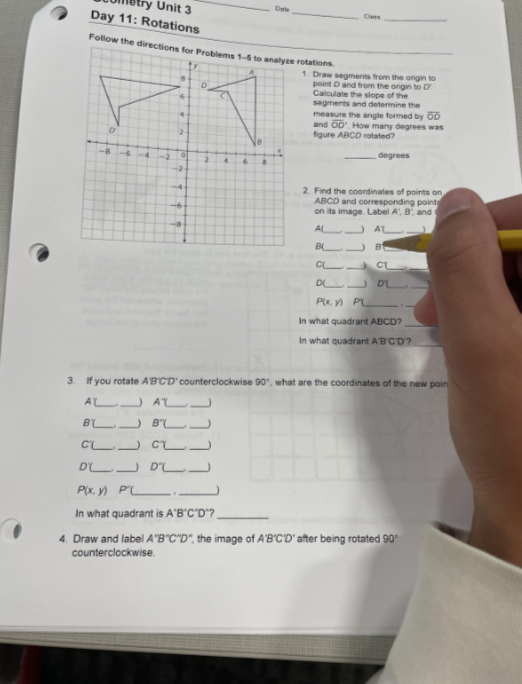 Photo shows geometry problems. Photo courtesy of Ryan Bennett, '28