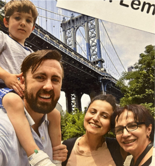 Photo shows Mr. Lembeck with his family