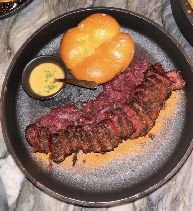 The short rib pastrami suya from TATIANA